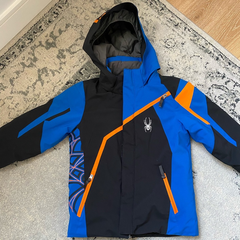 Boys size 8 - Blue/Orange Spyder Ski Jacket